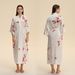 Aria Basics New European American Style Satin Plus-size Pajamas For Women, Spring And Autumn Thin Yao Ting Long-sleeved Long Robe_ecoleips.com