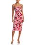 Sprig Summer Ew Europea Ad America Fashio Milk Silk Liig Floral Split Log Dress With Adjustable Straps For_ecoleips.com