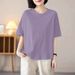 This European-Made, Port-Style, Solid-Color Round-Neck Short-Sleeved Top Is Perfect For Summer Versatile, Stylish, And_ecoleips.com