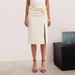 Women's Clothing Fashion Summer Midi Skirt For Women Versatile With Slit And Buttons_ecoleips.com