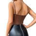 Aria Basics Aria Basics Sexy Push-Up Slim-Fit Fishbone Corset With Eyelash Lace Trim, Sheer Pure Desire Camisole For Women To Wear As Outerwear_ecoleips.com