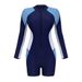 Aria Basics 2026 New European And American Cross-Border Long-Sleeve One-Piece Women's Swimsuit, Conservative Surfing Diving Suit,_ecoleips.com