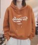 Women's Fleece-Lined Hoodie & Jogger Set - Cozy Winter Outfit With Stylish Letter Print, Casual Two-Piece Loungewear For Fall & Winter_ecoleips.com