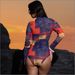 Women's Clothing Women's Style Long Sleeved One Piece Swimsuit SPF Sun Protection Long Pants Krupniki Swimwear Modest Coverage, Beach & Pool Ready_ecoleips.com