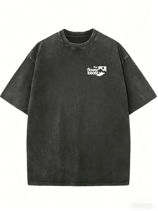 Women's Casual Boyfriend Tee, Retro Washed Effect Everyday Top_ecoleips.com