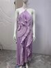 High End Women's Chiffon Dress Ruffled Design Slim Mid-Length Skirt Fast Fashion Women's Clothing_ecoleips.com