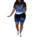Women's Printed Short Sleeve Top & Shorts Set - Breathable Summer Outfit For Casual & Vacation Wear_ecoleips.com