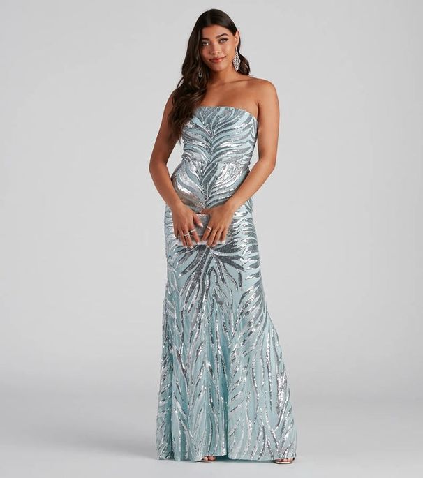 Women's Clothing Party Sequin Sexy Host Etiquette Dress_ecoleips.com