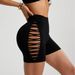 Spring And Summer New Shark Shorts GYM Fitness Iron Quick Drying High Waist Seamless Knitted Hole Fitness Shorts_ecoleips.com