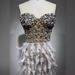 Women's Clothing Feather Rhinestone Beading Sexy Perspective High Slit Tube Top Dress Birthday Party Banquet Dress_ecoleips.com