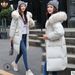 Women's Winter Coat With Faux Fur Hood, Long Padded Jacket, Slim Fit Plus Size Parka, Warm Quilted Outerwear For Cold Weather_ecoleips.com