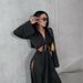 10756 Women's Fashion Sleeve Tie Short Top Hollow Out Split Long Pants Elegant Two-Piece Set_ecoleips.com