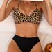 Women's Clothing Leopard Print Sexy Bikini Two Piece Swimsuit Regular Fit Suitable_ecoleips.com