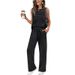 Spring Summer New Casual Women's Two Piece Set Pleated Vest Top Bottoms Matching European American Style Clothing Set_ecoleips.com