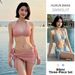 Two Piece Swimsuit Sexy Bikini Wrap Skirt Three Piece Set Small Bust Strap Push Up Resort Hot Spring Swimwear_ecoleips.com