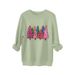 Independent Site Fashion Personalized Women's Seven Pink Christmas Trees Thickened Warm Sweatshirt Foreign_ecoleips.com