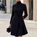 2026 European American Cross-border Independent Site SHEIN Elegant Autumn And Winter Long-sleeve Casual Dress_ecoleips.com