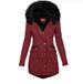 girl Cross-Border Size Jacket Women's Fashion European And American Style Autumn Winter Thickened Fur Collar Hooded_ecoleips.com