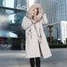 Women’s Faux Fur Trench Coat – Elegant Mid-Length Winter Coat With Detachable Fur Collar, Soft & Stylish Outerwear (M-XL, Plus Size)_ecoleips.com