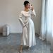 Women's Clothing Elegant High-Waisted Maxi Dress For Women Long-Sleeved European And American Style Autumn/Winter Fashion_ecoleips.com