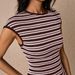 2026 European And American Fashion Casual Color-Block Striped Waist-Cinching Round-Neck Short-Sleeve_ecoleips.com