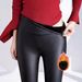 Women's Clothing PU Tight Trousers Women Plus Velvet Corduroy Leggings Slim High Waist High Elastic_ecoleips.com