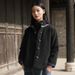 girl 2025 Winer New Rero Chinese Syle Buon Conras Color Sand Collar Sand Washed Linen Jacke Women's Shor Coon_ecoleips.com