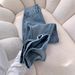 Women's Clothing Retro Narrow Version Popular Wide Leg Jeans For Women Spring High Waist Loose Slim Small Straight Mopping Pants_ecoleips.com