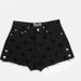 Hand-Painted Cross Floral Denim Shorts High Waist Vintage Distressed Cotton Hot Pants For Women Streetwear Fashion_ecoleips.com