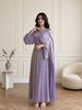 Elegant Slimming Solid Color Cape Sleeve Bodycon Dress for Women Cocktail Party Midi Dress Elegant Women's Clothing_ecoleips.com
