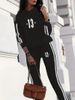 Women's Clothing Spring/Autumn Casual Hooded Top Long Sleeve Trendy Sports Suit Fashion Print_ecoleips.com