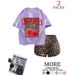 Women's Custom Made 3D Printed Digital Sportswear Set Loose Fitting T-Shirt Short Sleeved Summer Suit_ecoleips.com