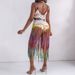 Women's Clothing Fashion Trend Colorful Spaghetti Straps Hollow Tassel Hem Dress_ecoleips.com