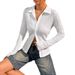 Aria Basics Aria Basics European And American Cross-border 2026 New Elegant Women's Solid Color Textured Long-sleeve Fashion Shirt Top_ecoleips.com