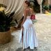 2025 Spring Summer New Fashion Sexy Backless Bodysuit Slim Tie Half Skirt Set Wholesale For European And American Women_ecoleips.com