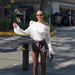 Women's Trendy Street Style Off-Shoulder Chiffon Floral Print Long Sleeve T-Shirt Top Mesh Detail Sexy_ecoleips.com