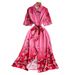 Women's Clothing Pink Floral Lapel Shirt Dress For Women Summer Single Breasted Waist Slim Pleated Mid Length Skirt_ecoleips.com