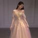2025 New Style Mesh Slim Annual Banquet Host Mermaid One Shoulder Evening Dress Female_ecoleips.com