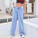 Manufacturer Wholesale Cross-border Foreign Trade European And American High-waisted Women's Jeans, Washed,_ecoleips.com