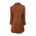 Elegant Women's Double Breasted Woolen Coat Solid Color European American Style Spring Autumn Winter Regular Fit Fashion Overcoat_ecoleips.com