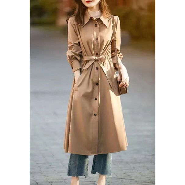 British-Style Belted Trench Coat – Long Sleeve Oversized Coat (Casual & Chic)_ecoleips.com