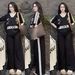 Women's Clothing Women's Summer Fashion Set Letter Print Wide Leg Pants Two Piece Striped Short Sleeved Top Southeast Asian Style_ecoleips.com