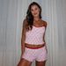 Verve Women's Clothing 2024 Summer New Cherry Print Camisole T-Shirt Shorts Pajama Set_ecoleips.com