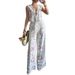 Women's Clothing Summer New Products Fashionable Sexy Loose Lace Vest Top Wide Leg Trousers_ecoleips.com