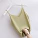 Plus Size Camisole Vest For Women, V-Neck Ice Silk Sexy Short Ribbed Knit Versatile HyunA Style Top_ecoleips.com