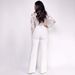 Women's Clothing Women's Long Sleeve Casual Wide Leg Jumpsuit Lace Trim Unique Lines For Formal & Casual For Women_ecoleips.com
