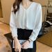 K New Retro Pullover Long-sleeved Solid Color Shirt For Women, Wrinkle-resistant, No Ironing, Simple Temperament._ecoleips.com