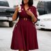 Winter Slim Waist Suit Dress Sexy Elegant Lapel Stylish Solid Color Plus Size Women's Clothing/Dress_ecoleips.com