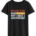 In Stock: Explain To Me Again New Cross-border Letter Print Round Neck Pullover Short-sleeve Women's Clothing_ecoleips.com