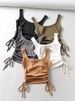 New Arrival Girls Casual Solid Colour Two Side Drawstring Vest Folds Shirring Sexy Tank&Camis_ecoleips.com